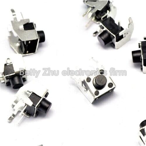 1000PCS/LOT 6 * 6 * 6MM touch switch with stand two feet of horizontal button switch
