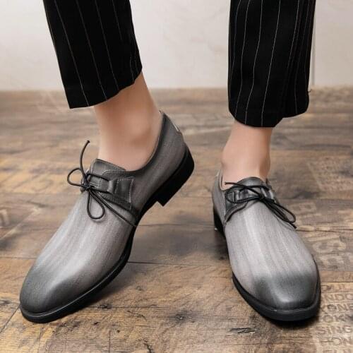 2021 Fashion Trend Wedding Party Shoes Men Slip on Office Oxford for Men Male Drivng Formal Shoes Lace Up Men Oxfords Footwear