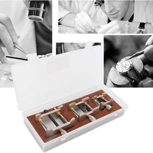 3pcs/Set Metal Watch Movement Fixed Base Holder Watchmaker Accessory Repairing Tool Watch Movement Mount Watch Repair Tool Kit