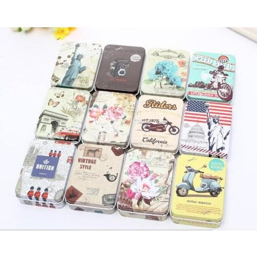 30pcs Colorful mini tin Metal box Sealed jar packing jewelry candy box small storage cans Coin earrings headphones gift box