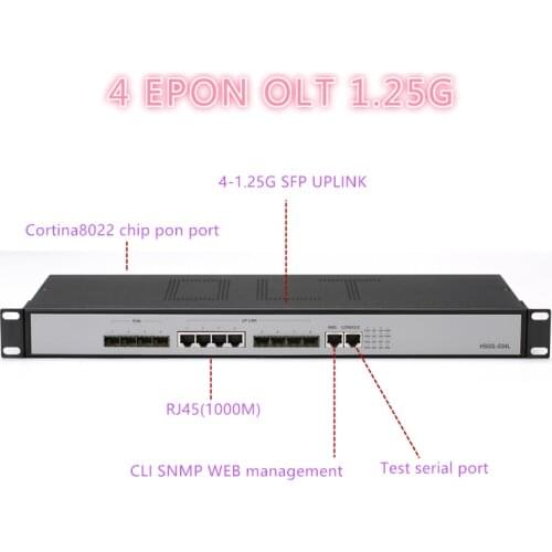 4 PON port mini ftth fiber optic 4 SFP port PX20+ PX20++ PX20+++ 4 pon port 4 SFP slots epon OLT 10/100/1000Mauto-negotiable