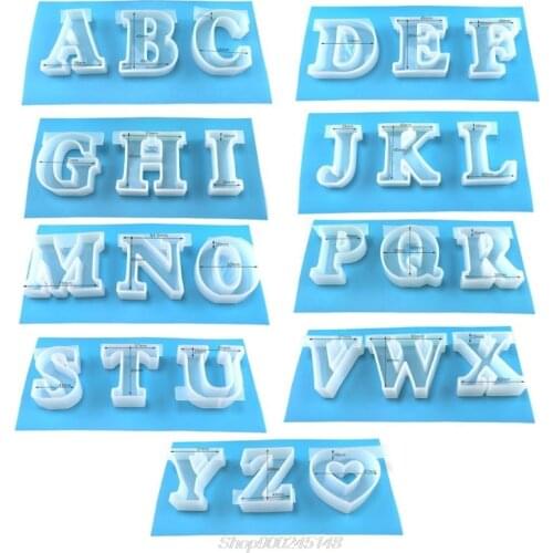 6cm/2.4" Large English Letter Handmade Mold Resin Word Sign Mold Alphabet Silicone Resin Casting Molds DIY Resin Au19 20