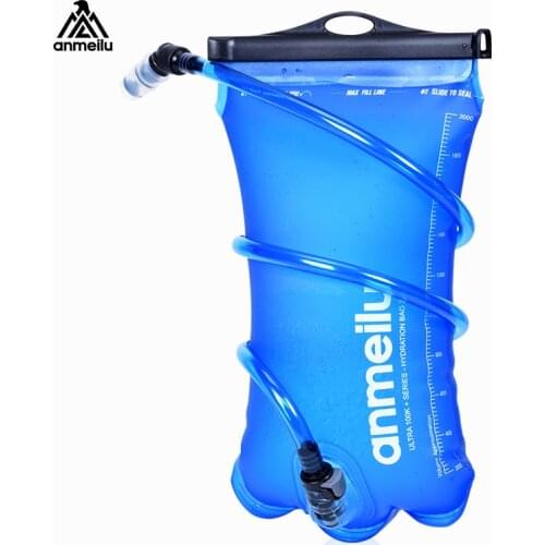 Anmeilu Water Bladder Water Bag 2L TPU Foldable Water Bottle Water Container For Outdoor Camping Hydration Backpack