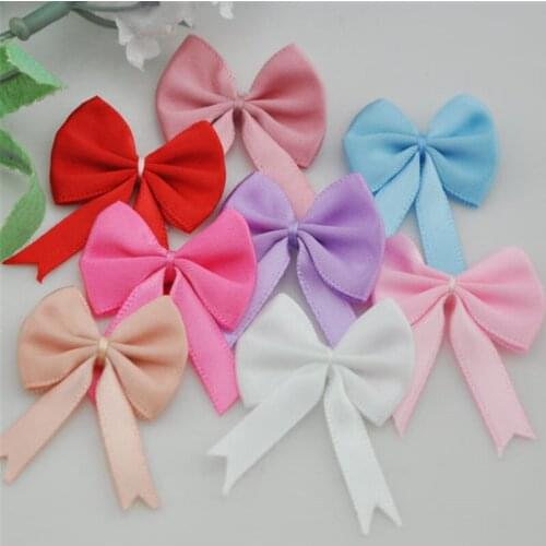 20pcs Satin Ribbon Bows Flowers Wedding Appliques DIY Craft U pick B044