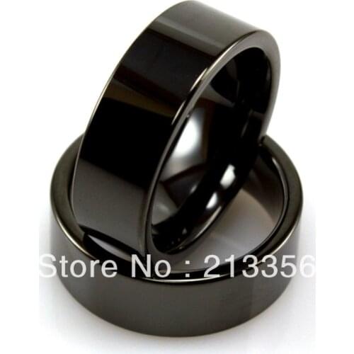 Free Shipping!Wholesales Cheap Price Promotion Sales! USA Hot Selling MensTungsten Carbide Flat Black Plated Ring Wedding Band