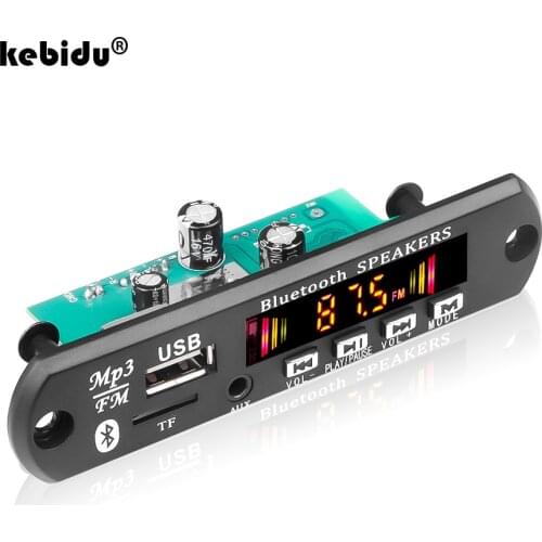 Bluetooth V5.0 Car MP3 Decoder Board MP3 Player DC 5V 18V 50W Amplifier USB Recording Module FM AUX Radio For Speaker Handsfree