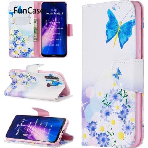 Little Bear Cases For para Redmi Note 8 Metallic Back Cover Case sFor Xiaomi Redmi armor Note 8 Cover Flip Book Case Fundas