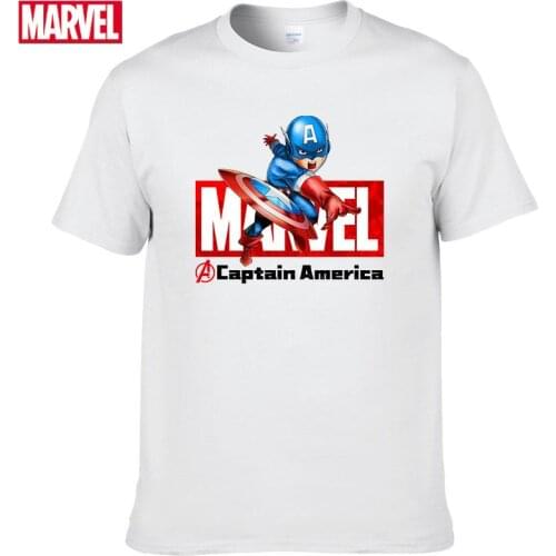 MARVEL anime t-shirt summer mens American team fitness t-shirt Marvel Captain America large size short sleeves men clothing #33