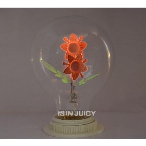G80 2PCS/LOT E27 Double Sun Flower Fire Halogen bulbs Edison retro tungsten carbon filament light for AC220V
