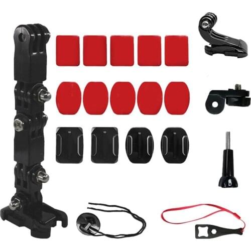 Motorcycle Helmet Chin Mount Curved Adhesive Arm for Gopro Hero 9 8 7 6 5 4 Action Camera Accessories