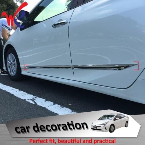 Loyalty for Toyota Prius 2016 2017 2018 Door Body Side Strip Decoration Trim Cover Car Accessories