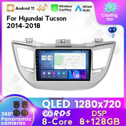 MEKEDE 1280*720 IPS car multimedia video player For Hyundai Tucson IX35 2014-2018Android GPS navigation Support SWC BT carplay