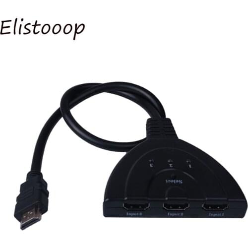 Mini HDMI-Compatible Splitter Adapter Cable 3 Port 4K*2K 1080P Switcher Switch 3 in 1 out Port Hub for HDTV Xbox PS3 PS4