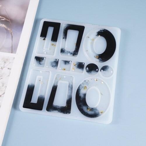 Brand New and High Quality Crystal Epoxy Resin Mold Earrings Pendant Casting Silicone Mould DIY Crafts Jewelry Making Tools