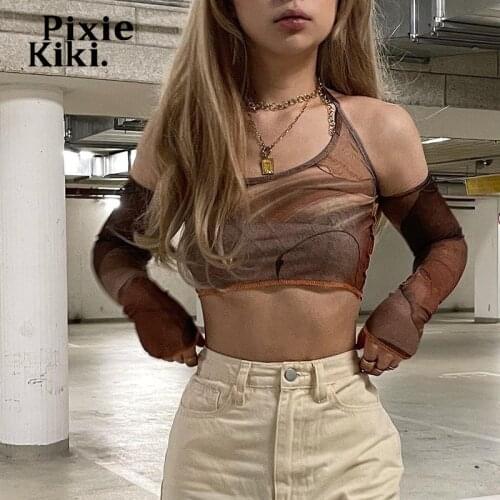 Женские длинные майки PIXIEKIKI China At AliExpress