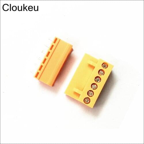 Orange HT3.96 6P Straight pin Connecting terminal HT3.96-6PV Connector Plug+Socket 10Sets