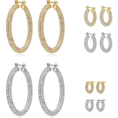 Europe and the United States hundred ring earrings personality new high-sense earrings nail female tide