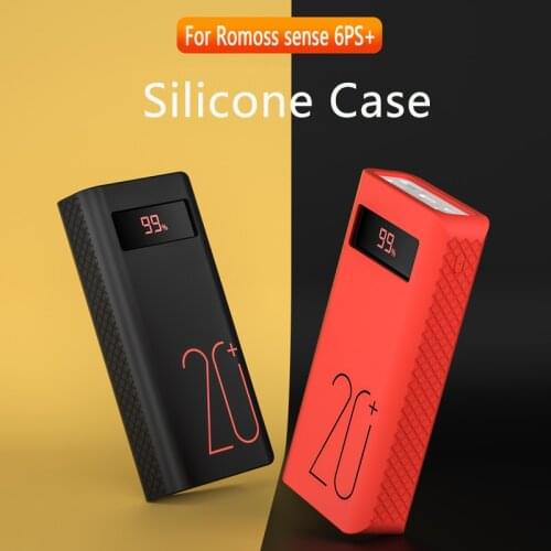 Silicone Case For Romoss Sense 6PS+ Power Bank Anti-Collision Protective Cover For Romoss Sense PSN20 20000mAh Accessories