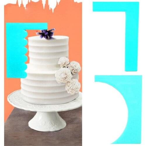 DIY Cake Baking Scraper Modelling Smoother Fondant Blade Pastry Spatulas Ice Cream Comb Gadgets Birthday Tools Accessories
