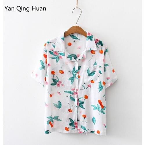YANQINGHUAN Women's Short Shirts