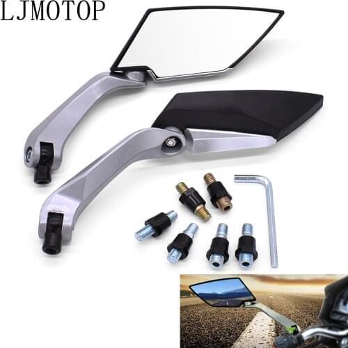 1 Pair Motorcycle RearView Mirror Handlebar Side Mirrors 8 10mm For Honda CBR650F CBR125R CBR300R CBR1100XX CBR300F CBR300FA