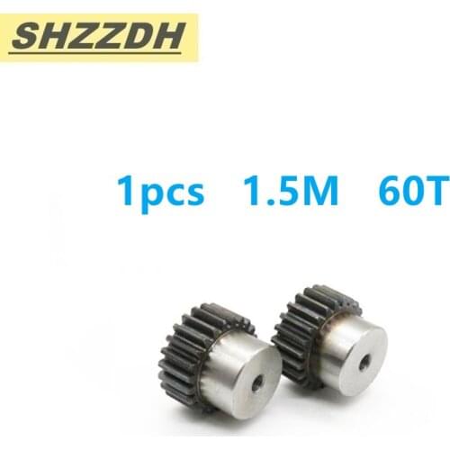 1pcs 1.5 modular belt gear 60 tooth inner hole 10mm 1.5 mold gear spur gear material carbon steel 45 steel