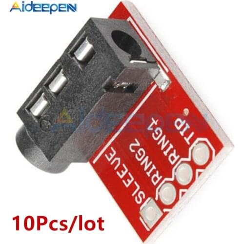 10Pcs/lot TRRS Audio Board 3.5mm Jack Stereo Earphones Headset Audio Breakout Board Extension Module