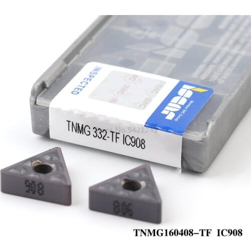 10PCS TNMG160408 TNMG160404 TF IC907 IC908 Carbide inserts Lathe cutter Cutting Tool CNC Tools Tokarnyy External Turning Tool