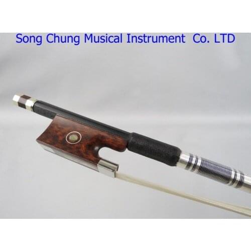3Pcs Great Carbon fiber violin bow 4/4 snakewood frog Copper mounted