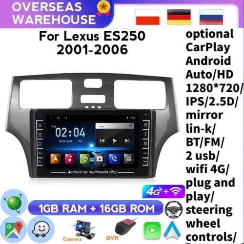 IPS Android Head Unit Car Radio Multimedia Video Player Navigation GPS For Lexus ES250 ES300 ES330 2001- 2006 Support Spanish