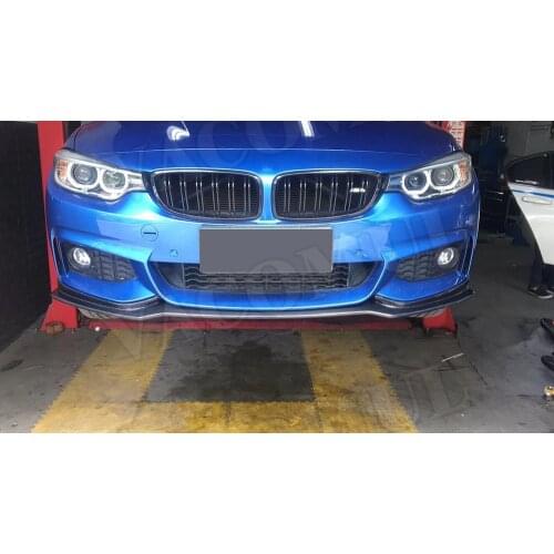 4 Series Carbon Fiber Front Bumper Lip Spoiler Splitters for BMW F32 F33 F36 2014 2015 2016 2017 Head Chin Guard