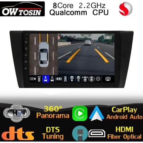 9" IPS Qualcomm CPU Android Car Radio GPS For BMW 3 Series E90 E91 E92 E93 CarPlay Head Unit 4G LTE WiFi 360 Camera Auto DSP DTS