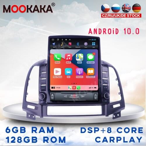 For Hyundai Santa FEIX45 2006-2012 Car Multimedia Stereo Tesla Screen Android 10 Player Carplay GPS Navigation Head Unit DVD