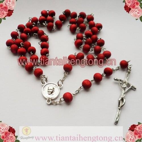 Free shipping 20pcs/pack 6*7mm wooden bead rosary/catholic rosary necklace/pope centerpiece rosary special offer