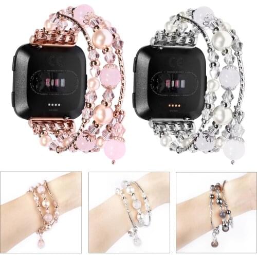 Versa 2 Bracelet Correa Jewelry Straps for Fitbit Versa Lite Bands Accessories Elastic Luxury Bling Dressy Woman Watch Band