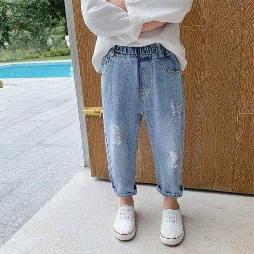 Retro Baby Spring Autumn Jeans Pants For Boys Children Kids Trousers Clothing High Quality Teenagers 2021