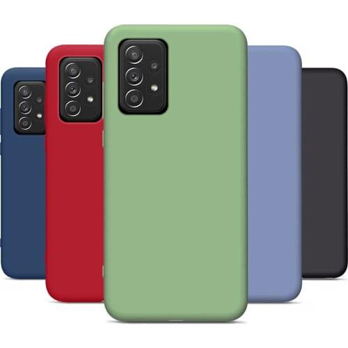 For Samsung A52 Case Plain Colorful Liquid Silicone Covers For Samsung Galaxy A 52 5G 4G A526B Shockproof Protective Phone Coque