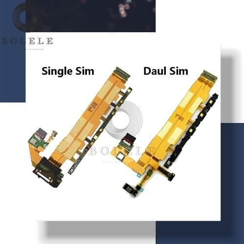 For Sony Xperia Z4 Z3+ Z3 Plus E6553 E6533 Power On Off Flex Cable Volume USB Charging Port & Camera Switch Button Flex Ribbon