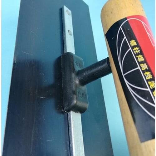 Innovative Improvement Wooden Handle Blue Steel Flatedged Anti-rust Plastering Trowel Wall Floor 24x10cm/9.45x3.94