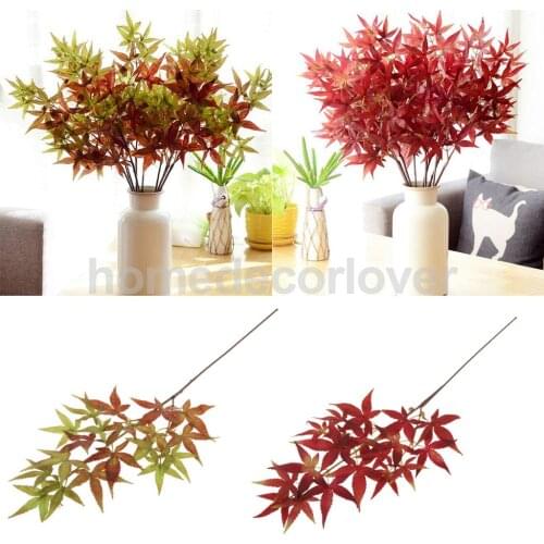 Artificial Red Maple Leaf Leaves Fake Silk Flower Home Wedding Tabletop Decoration