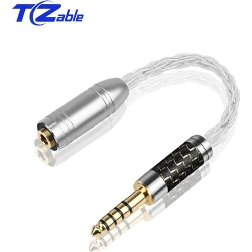 2.5mm 3.5mm 4.4mm Jack 3.5 Male Female Earphone Cable DIY HIFI 8Core Silver-Coated Copper Wire For MP3 Player Audio Cord Adapter