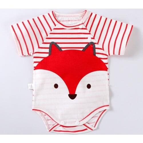 New Summer Baby Clothing Short Sleeve Cotton Rompers Infant Boys Girls Climbing Suits Toddlers Triangle One Piece Playsuits