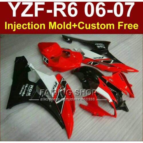 BETA Brand fairing kits for YAMAHA YZFR6 2006 2007 fairings set YZF1000 YZF R6 06 07 red black white body parts