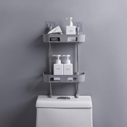 Creative Storage Rack Creative Multifunctional Bathroom Toilet Shelf Multi-layer Debris Bathroom Hanging Paste Storage Racks