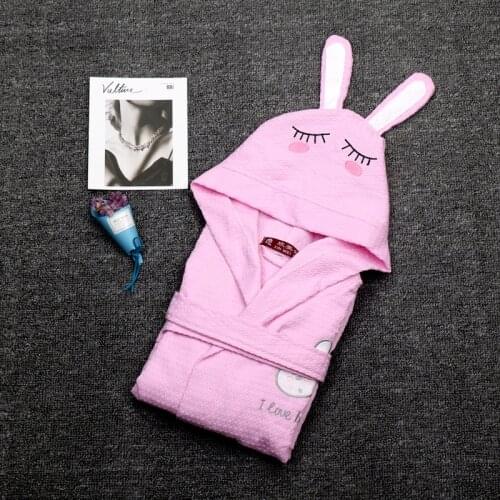 Childrens Bathrobes Kids Hooded Robe Baby Beach Bath Robe Kids Sleepwear Boy Girls Cartoon Bathrobe Teenager Flannel Bathrobes