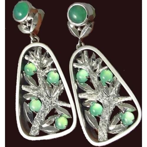 Wholesale Beautiful Moonstone Hollow Branch Earrings Fashion Personality Jewelry For Women Luxury Namour Charm Gift All Seasons