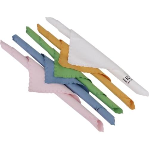 5 Mix Color Soft Microfiber Cleaning Polisher Cloth For Guitar Violin Piano