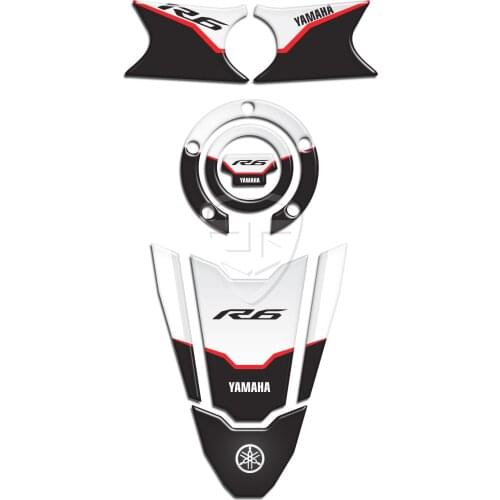 Motorcycle Gas Fuel Oil Tank Pad Plate Fork Protector decoration Sticker Red Gray Black for Yamaha YZF R6 YZF600 2017 - 2020