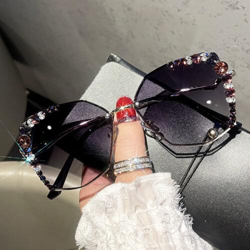 Net Red Diamond Fashion Sunglasses Women Small Face Anti New 2021