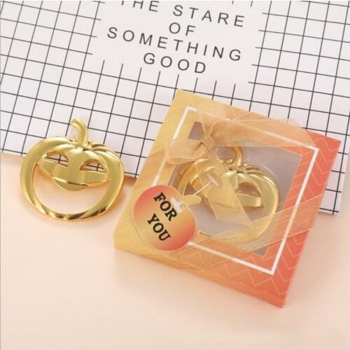 Gold Pumpkin Design Bottle Opener Hallowmas Party Supplies Beer Bottle Cap Openers 10PCS